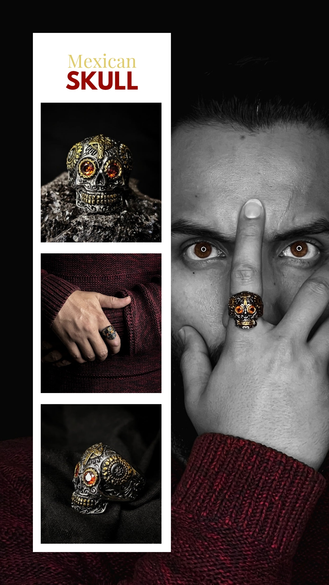 Mexican Skull Ring - Image 2